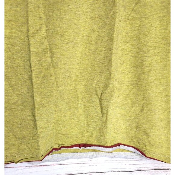 Vassari Los Angeles Mustard Yellow V-Neck Designer Shirt Small – Stylish Cut Hem - Picture 11 of 12